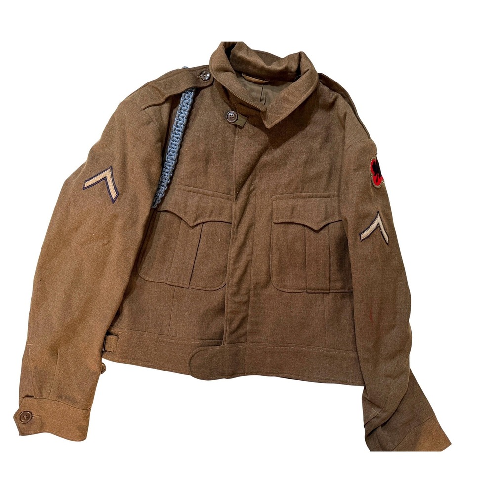Vintage 1940s US Army Ike Jacket Mens 42R WWII 4th Infantry Wool Workwear‎